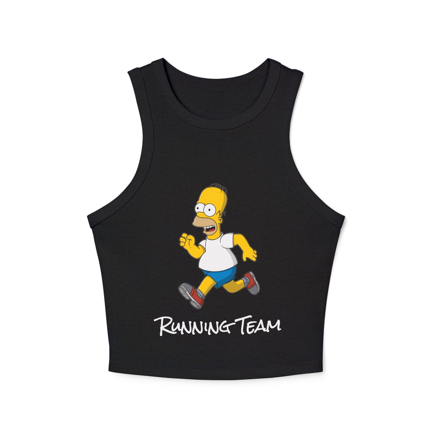 Women's Running Tank Top — Cartoon Runner 'Running Team' Graphic
