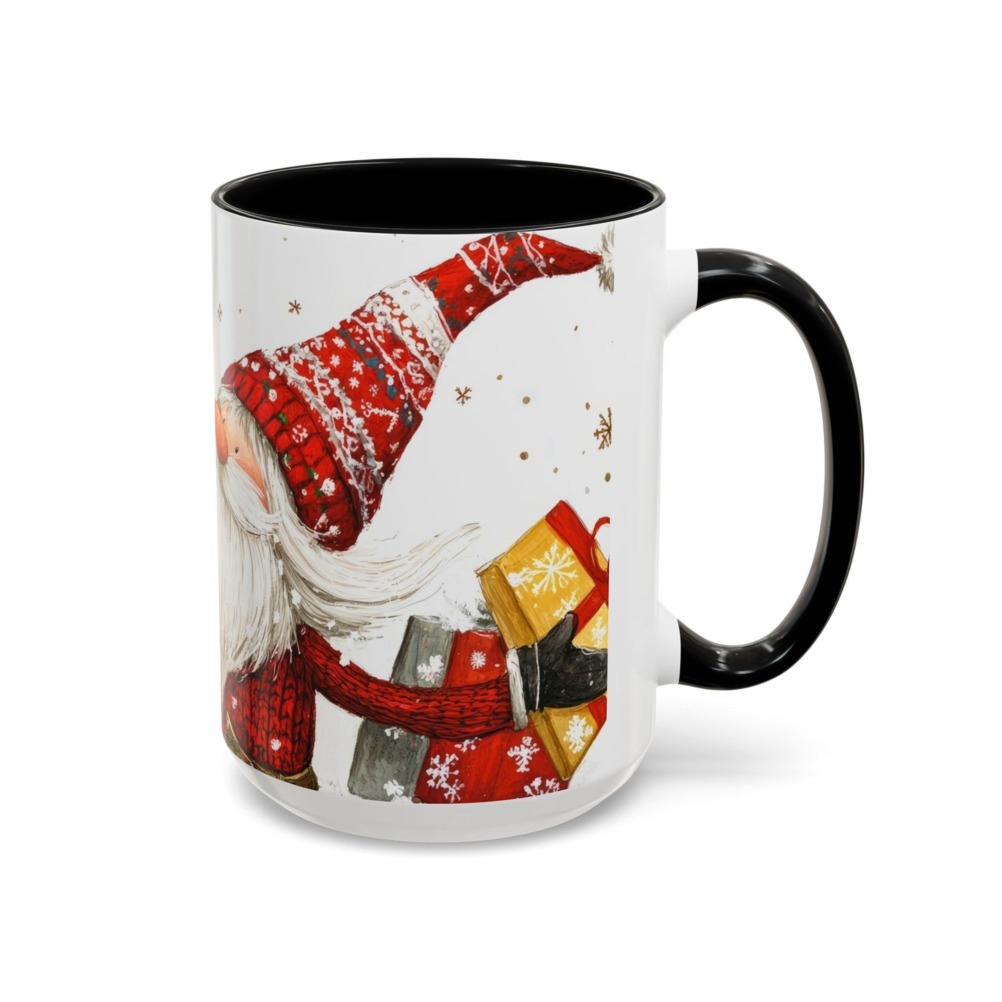 Santa Accent Mug (11oz & 15oz) Festive Holiday Drinkware