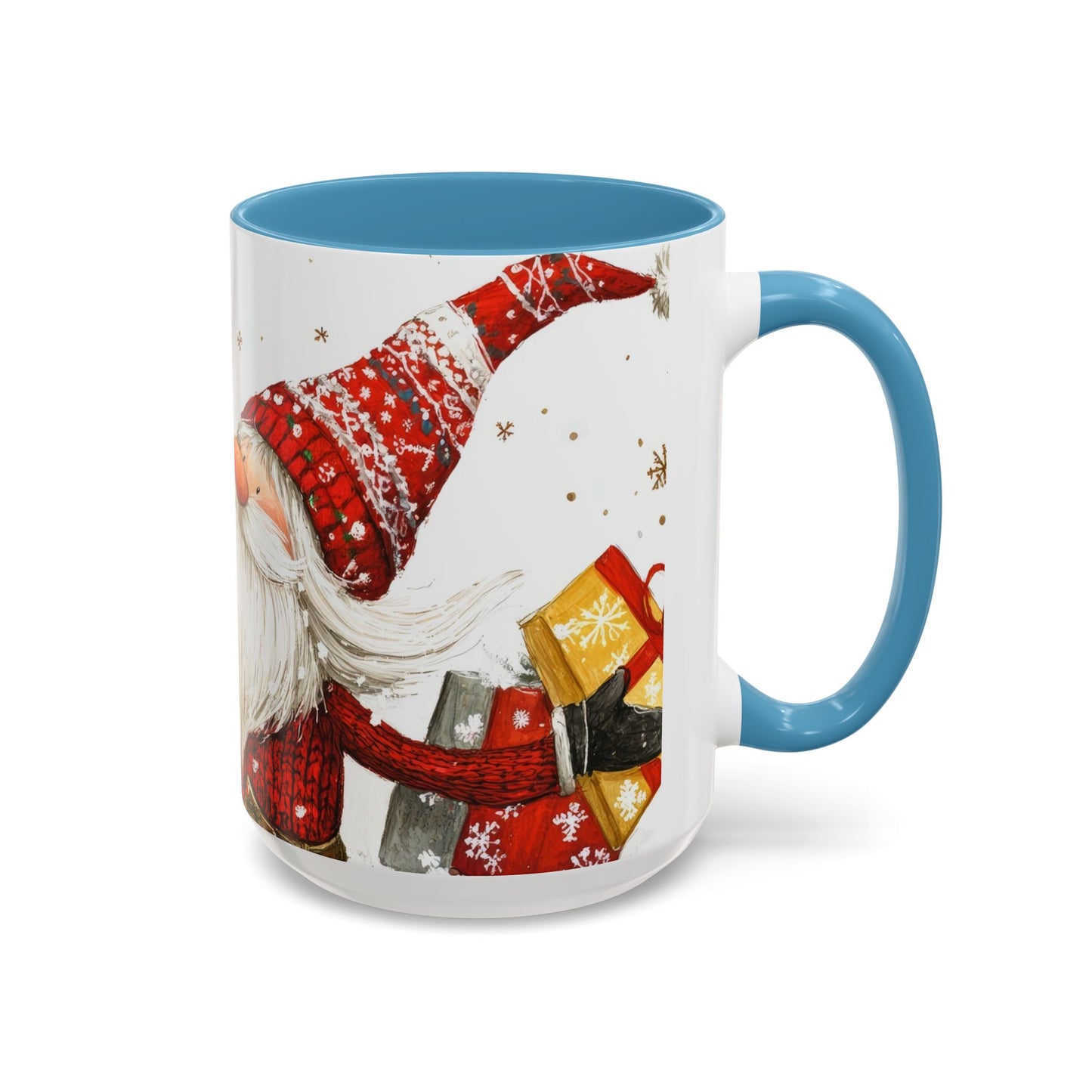 Santa Accent Mug (11oz & 15oz) Festive Holiday Drinkware