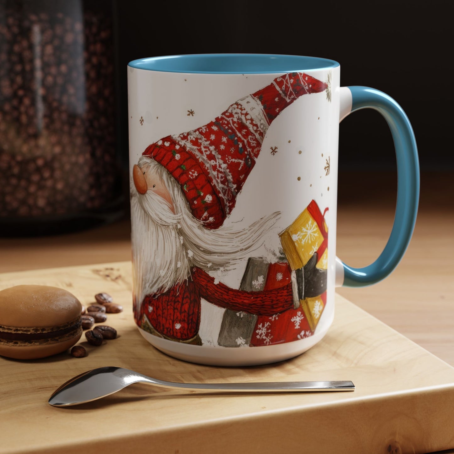 Santa Accent Mug (11oz & 15oz) Festive Holiday Drinkware