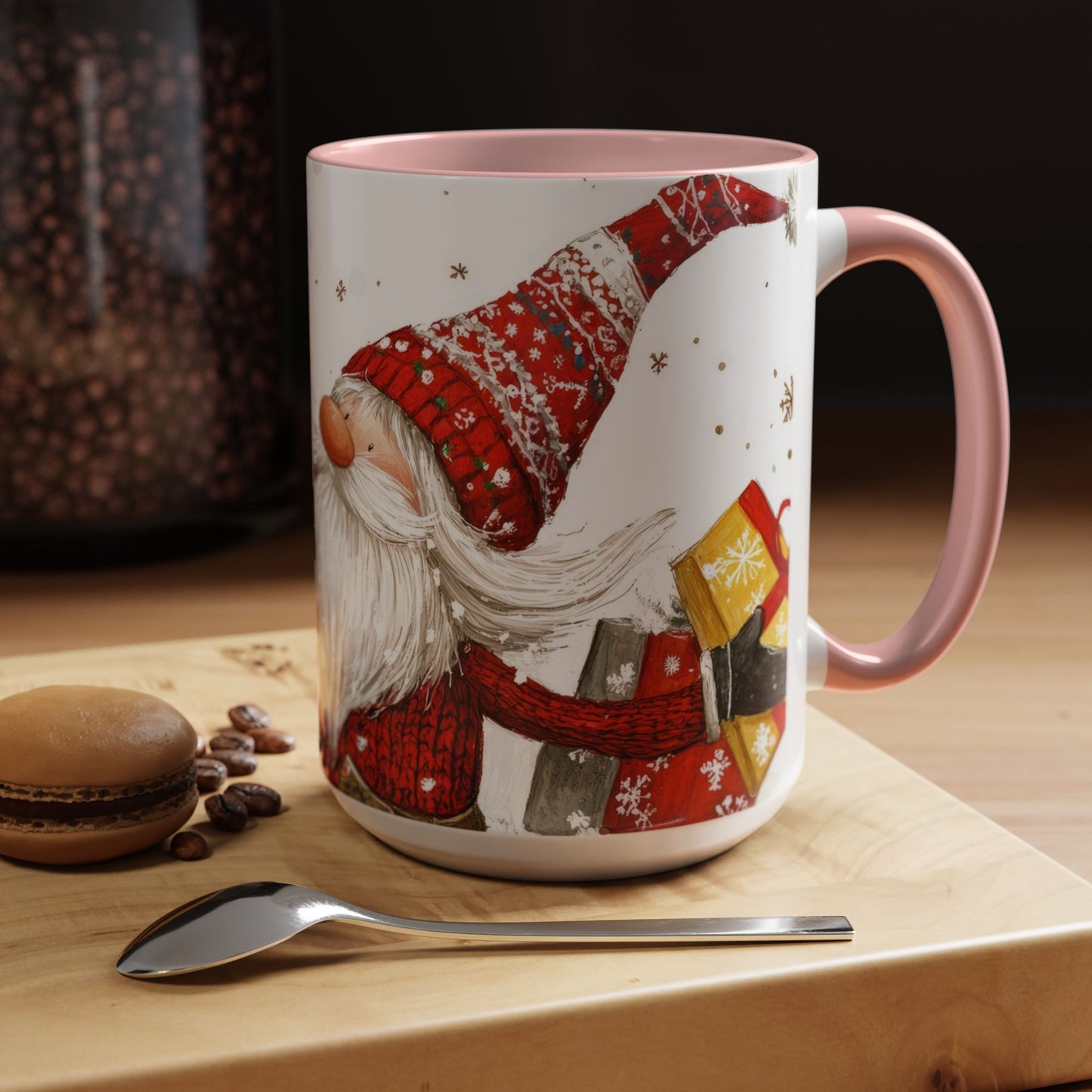 Santa Accent Mug (11oz & 15oz) Festive Holiday Drinkware