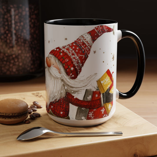 Santa Accent Mug (11oz & 15oz) Festive Holiday Drinkware
