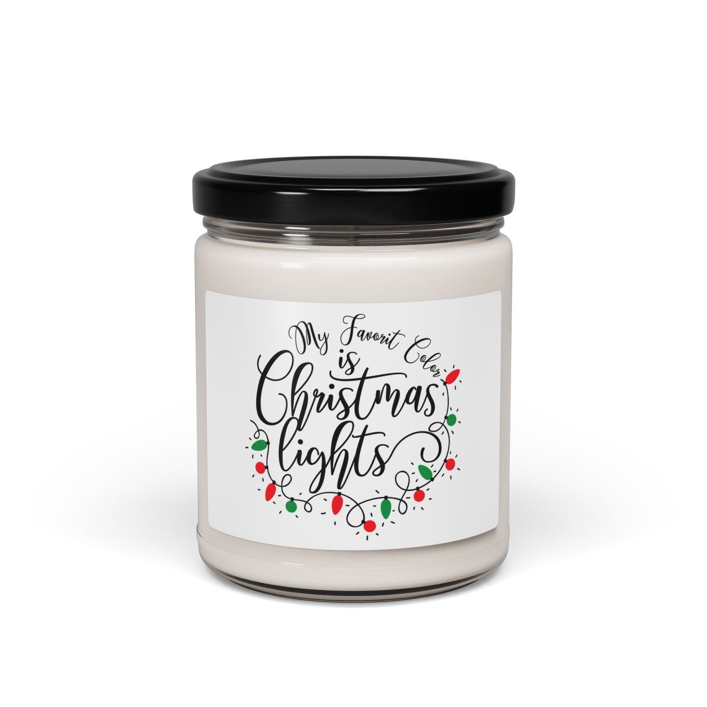 Soy Candle, Christmas Lights - 9oz Holiday Home Fragrance